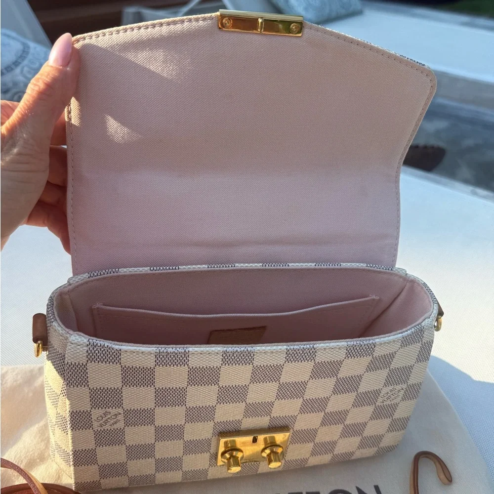 SALE‼️Louis Vuitton Croissette Damier Azur Top Handle Crossbody
